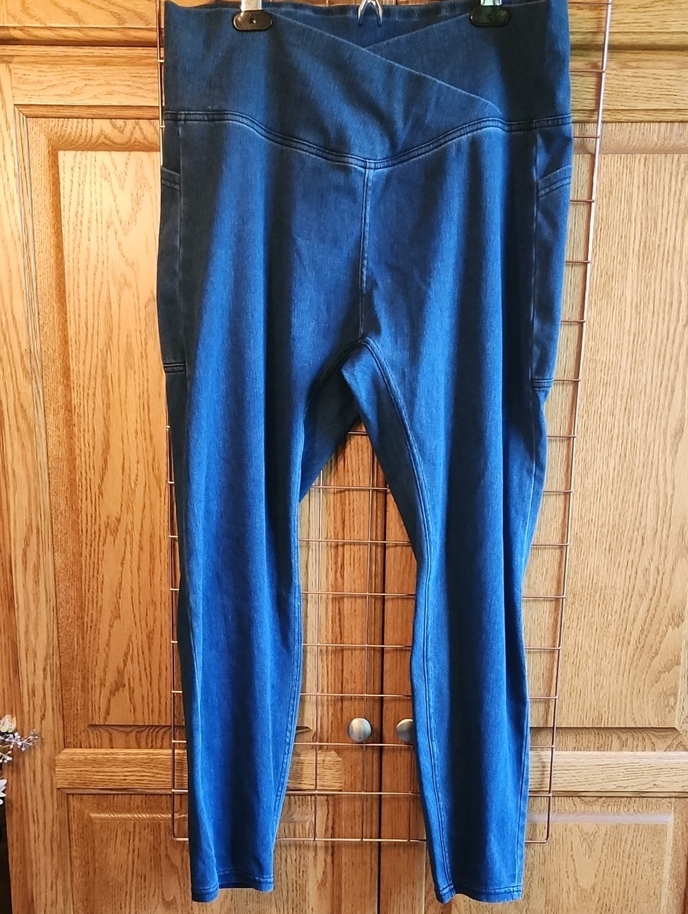HALARA Stretch High-Waist Jeggings in Deep Blue